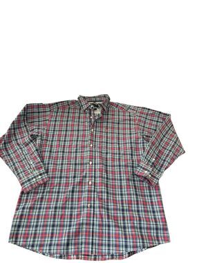 Ariat Shirt Mens XL Pro Series Long Sleeve Button Up Red Blue Plaid Western